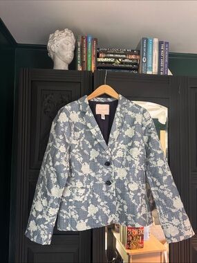 Hutch Blue Floral Blazer Jacket Anthropologie